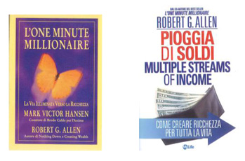 Copertine libri: The One Minute Millionaire e Pioggia di Soldi